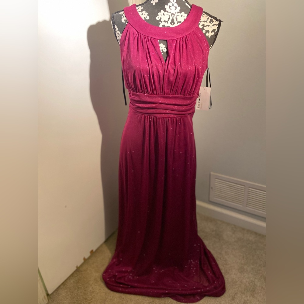 Red glitter formal dress